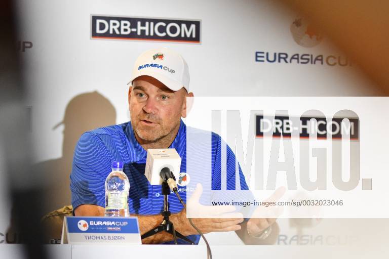(180109) -- KUALA LUMPUR, Jan.9, 2018 -- Thomas Bjorn, captain of Team Europe, speaks at a press conference PK Pressekonferenz of the EurAsia Cup at the Glenmarie Golf and Country Club in Kuala Lumpur, Malaysia, Jan. 9, 2018. This year s EurAsia Cup will take place at the Glenmarie Golf and Country Club from Jan. 12 to Jan. 14, 2018. ) (SP)MALAYSIA-KUALA LUMPUR-GOLF-EURASIA CUP-PRESS CONFERENCE ChongxVoonxChung