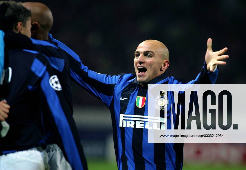 Esteban Cambiasso (Inter Mailand) - Torjubel - Fußball EC 1 Herren Champions League 2007 2008, FC Internazionale Mailand Einzelbild Moskau Freude, Begeisterung, Fußball EC 1 Herren Champions League 2007 2008, FC Internazionale Mailand Einzelbild Moskau Freude, Begeisterung,