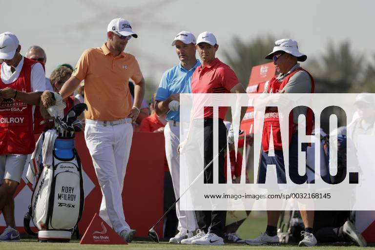 HSBC Abu Dhabi Golf Championship Day Three Bernd Wiesberger (L), Sam Brazel (C) and Rory McIlroy (R) on Day Three of the HSBC Abu Dhabi Golf Championship at Abu Dhabi Golf Club, UAE. Content Not Available For UK Newspapers