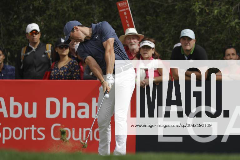 HSBC Abu Dhabi Golf Championship Day Four Rory McIlroy hits a tee shot on Day Four of the HSBC Abu Dhabi Golf Championship at Abu Dhabi Golf Club, UAE. Content Not Available For UK Newspapers