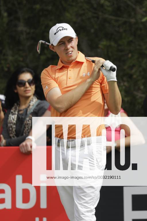 HSBC Abu Dhabi Golf Championship Day Four Matthew Fitzpatrick reacts to his tee shot on Day Four of the HSBC Abu Dhabi Golf Championship at Abu Dhabi Golf Club, UAE. Content Not Available For UK Newspapers