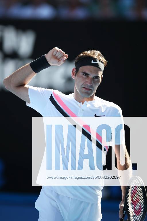 Roger Federer SUI during fourth round of 2018 Australian Open in Melbourne 22 01 2018