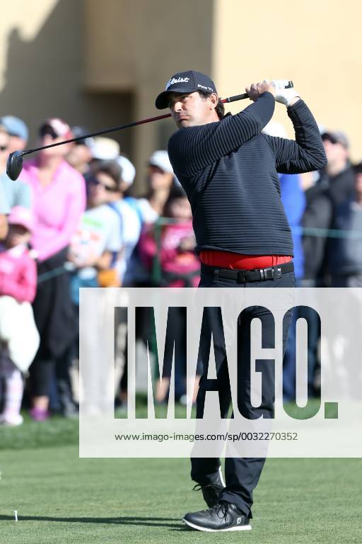 San Diego, California, United States - Martin Flores tees off the first hole during the third round of the 2018 Farmers Insurance Open at Torrey Pines GC. Golf 2018: Farmers Insurance Open - Round 3 - ZUMAw109 20180127_zap_w109_031