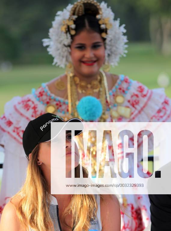 Spanish golfer Belen Mozo attends the inauguration of the Panama Golf Championship at Panama City s Golf Club as an honor guest in Panama, 31 January 2018. Panama Championship !ACHTUNG: NUR REDAKTIONELLE NUTZUNG!