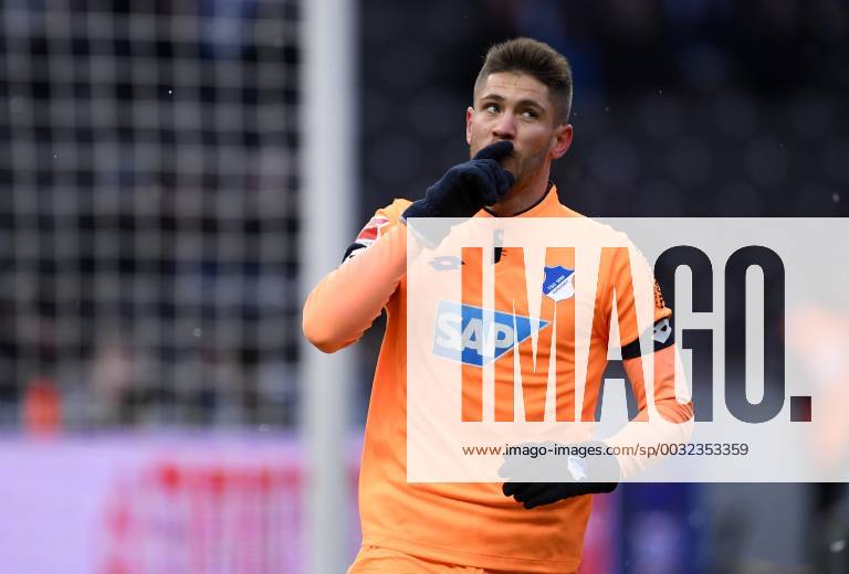 Football 1 Bundesliga Berlin 03 02 2018 Olympic Stadium Berlin season 2017 2018 21 Matchday Hertha BSC agai TSG 1899 Hanna home 0 1 by Andrej KRAMARIC 27 TSG gate JUBEL