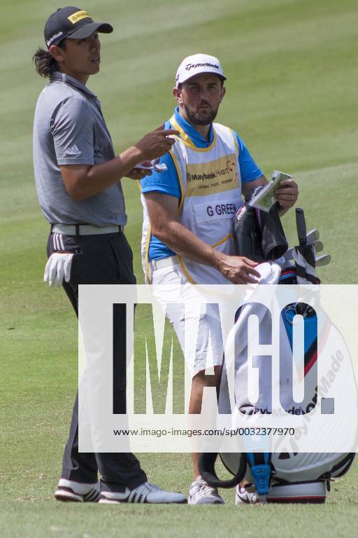 Shah Alam, Kuala Lumpur, Malaysia - Gavin Green is seen with his caddie at course 17 on the last day of Maybank Championship 2018...The Maybank Championship 2018 golf event is being hosted on 1st to 4th February at Saujana Golf & Country Club. KL: Maybank championship last day - ZUMAs197 81794941st
