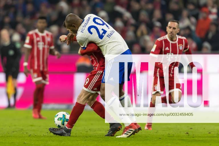 Munich Germany 10 02 2018 1 22 Bundesliga game day FC Bayern Munich FC Schalke 04 Robert Lewandowski FCB and Naldo S04 DeFodi048 battle