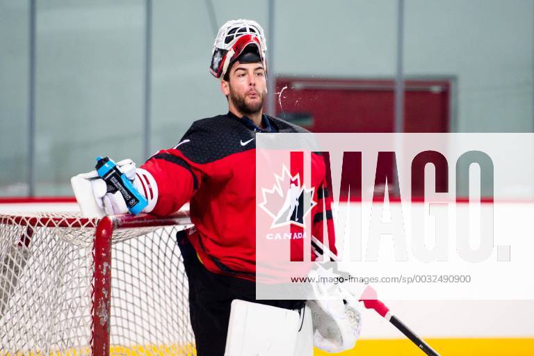 Goaltender Kevin Poulin of Canada during the Men s Ice Hockey International Friendly match between Australia and Canada during day three of the 2018 Winter Olympics on February 12 2018 in Incheon Photo Petter Arvidson BILDBYR N code PA 91961