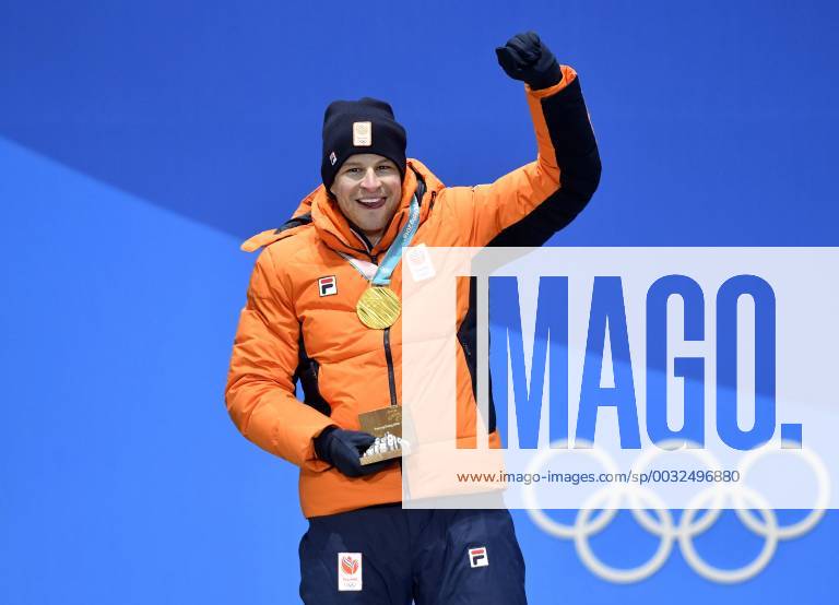 MEDAL PLAZA OLYMPISCHE SPELEN: Olympic Games Olympische Spiele Olympia OS PEYONGCHANG 2018 Huldiging 5000 meter. Sven Kramer Foto: Soenar Chamid Imagesx xSoenarxChamidxsportfotografiexIVx 10048392