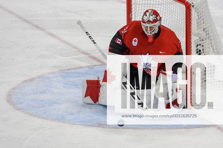 Canada men s hockey goalie Kevin Poulin (31) makes a third period save during the men s hockey semi final game between Canada and Finland during the 2018 Winter Olympic Games Olympische Spiele Olympia OS at the Gangneung Hockey Center on February 21, 2018 in PyeongChang, South Korea. Canada advances to the gold medal game with 1-0 victory. (Photo by Ken Murray Icon Sportswire) OLYMPICS: FEB 21 PyeongChang - Day 14 Icon18022114031
