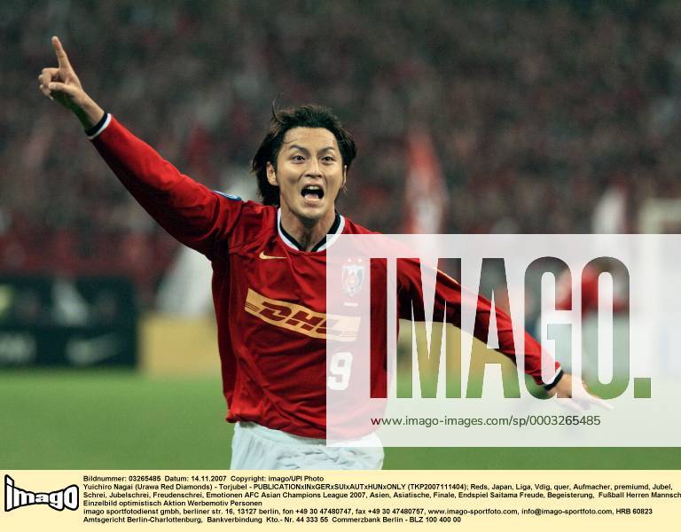 Yuichiro Nagai (Urawa Red Diamonds) - Torjubel - (TKP2007111404) Fußball Herren AFC Asian Champions League 2007, Asien, Asiatische, Finale, Endspiel Einzelbild Saitama Freude, Begeisterung, Fußball Herren AFC Asian Champions League 2007, Asien, Asiatische, Finale, Endspiel Einzelbild Saitama Freude, Begeisterung,