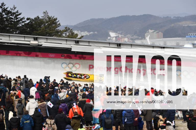 Bob Germany with WALTHER Nico KUSKE Kevin ROEDIGER Alexander FRANKE Eric Action Bobsleigh Four Man Four-man Olympic Sliding Center on 24 02 2018 2018 Winter Olympics from 09 02 25 02 2018 in PyeongChang South Korea