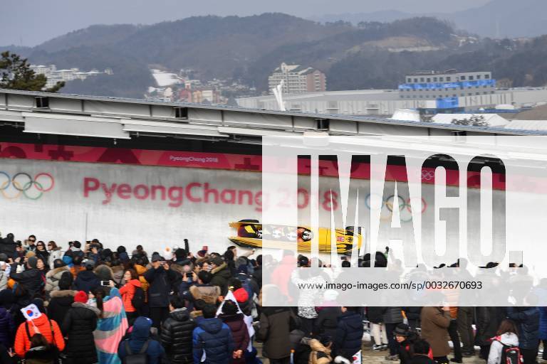 Bob Germany with WALTHER Nico KUSKE Kevin ROEDIGER Alexander FRANKE Eric Action Bobsleigh Four Man Four-man Olympic Sliding Center on 24 02 2018 2018 Winter Olympics from 09 02 25 02 2018 in PyeongChang South Korea