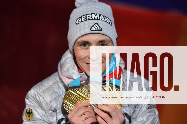 Eric FRENZEL GER is the most successful German masculine athlete with two gold medals and a bronze medal medal Nordic Combined Team Gundersen LH 4x5km Nordic Combined Team Relay Victory Ceremony PyeongChang Olympic Medals Plaza on 23 02 2018 2018 2018 Olympic Winter Olympics from 09 02 25 02 2018 in PyeongChang South Korea
