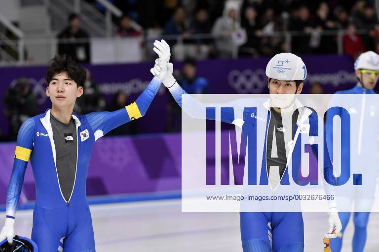 OLYMPISCHE SPELEN: Olympic Games Olympische Spiele Olympia OS PYEONGCHANG 2018 CHUNG Jaewon en winnaar LEE Seung-Hoon (KOR) (r) Foto: Soenar Chamid Imagesx xSoenarxChamidxsportfotografiexIVx 10171811