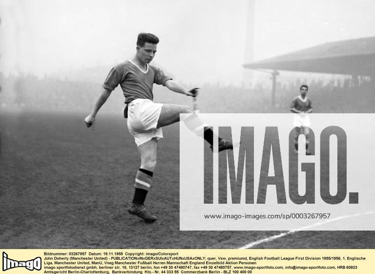 John Doherty (Manchester United) - Fußball Herren English Football League First Division 1955 1956, 1. Englische Liga, Manchester United, ManU, Vneg Einzelbild Manchester Fußball Herren English Football League First Division 1955 1956, 1. Englische Liga, Manchester United, ManU, Vneg Einzelbild Manchester