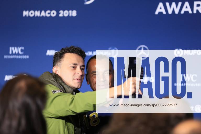 Marcos Evangelista de Moraes short Cafu former Brazilian football player was in 1994 and 2002 as captain of the Brazilian national team world champion Academy Member Laureus at the Laureus Awards 2018 in the Principality of Monaco