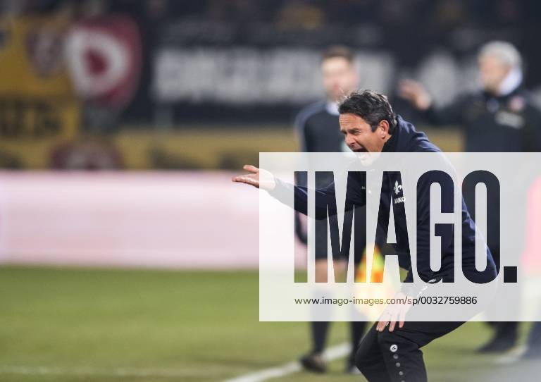Soccer 2 Bundesliga Season 2017 2018 SG Dynamo Dresden 25 Round SG Dynamo Dresden SV Darmstadt 98 02 03 2018 DDV Stadion Dresden Darmstadt coach Dirk Schuster RM001