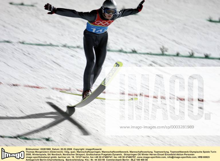 Thomas Morgenstern (Österreich) Skispringen OS Winter Herren Olympische Spiele Turin 2006, Winterspiele, Ski Nordisch, Nordischer Skisport, Großschanze Einzelbild Pragelato Dynamik, Skispringen OS Winter Herren Olympische Spiele Turin 2006, Winterspiele, Ski Nordisch, Nordischer Skisport, Großschanze Einzelbild Pragelato Dynamik,