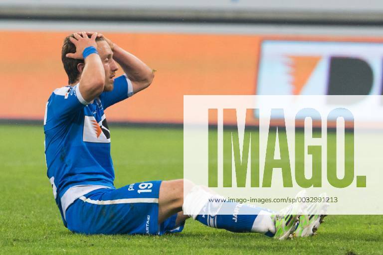 - GENT, BELGIUM: Gent s Brecht Dejaegere reacts during the Jupiler Pro League match between KAA Gent and Sporting Charleroi, Friday 08 May 2015 in Gent, on the seventh day of the Play-off 1. KURTxDESPLENTER x80805754x