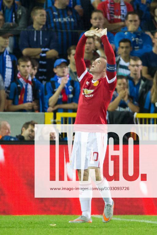 - BRUGGE, BELGIUM: Manchester s Wayne Rooney celebrates after scoring during a soccer game between Belgian first league team Club Brugge KV and British club Manchester United ManU FC in Brugge, Wednesday 26 August 2015, the return game of the play-offs of the UEFA Champions League competition. Manchester United won the first leg 3-1. KURTxDESPLENTER x84638037x