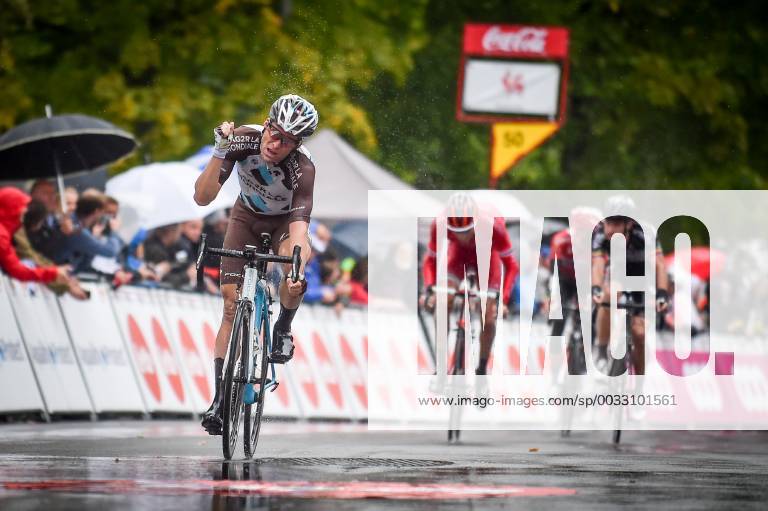 - NAMUR, BELGIUM: Belgian Jan Bakelants of AG2R La Mondiale as he arrives the 55th edition of the Grand Prix de Wallonie one day cycling race, 198.2 km from Beaufays to Namur citadel, Wednesday 16 September 2015. LUCxCLAESSEN x85279075x