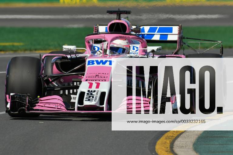 Sergio Perez (MEX) 11 from the Sahara Force India F1 team during practice session one at the 2018 Australian Formula One Grand Prix at Albert Park, Melbourne, Australia. Cal Media Formula One 2018: Australia - Practice 1 - ZUMAc04_ 20180323_zaf_c04_014
