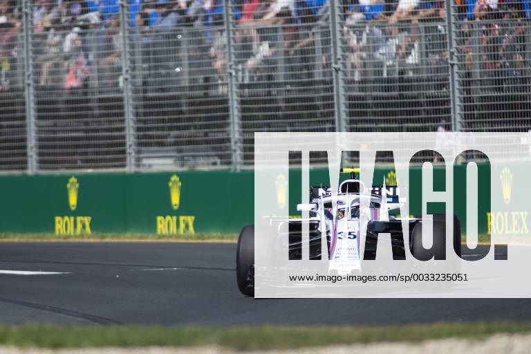 23rd March 2018, Melbourne Grand Prix Circuit, Melbourne, Australia; Melbourne Formula One Grand Prix, Friday free practice; The number 35 Williams Martini driven by Sergey Sirotkin ActionPlus12004154