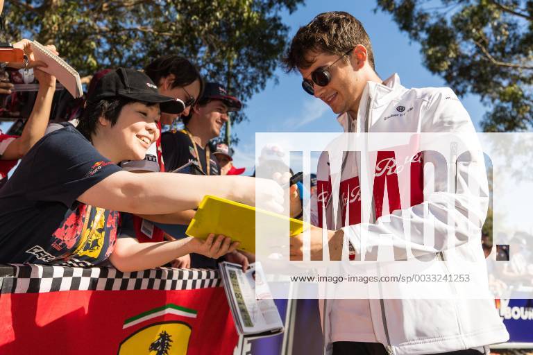 Charles Leclerc Alfa Romeo Sauber F1 Team Signs Autographs Grand Prix of Australia 2018 Race Motorsport Formula 1 23 03 2018 Melbourne