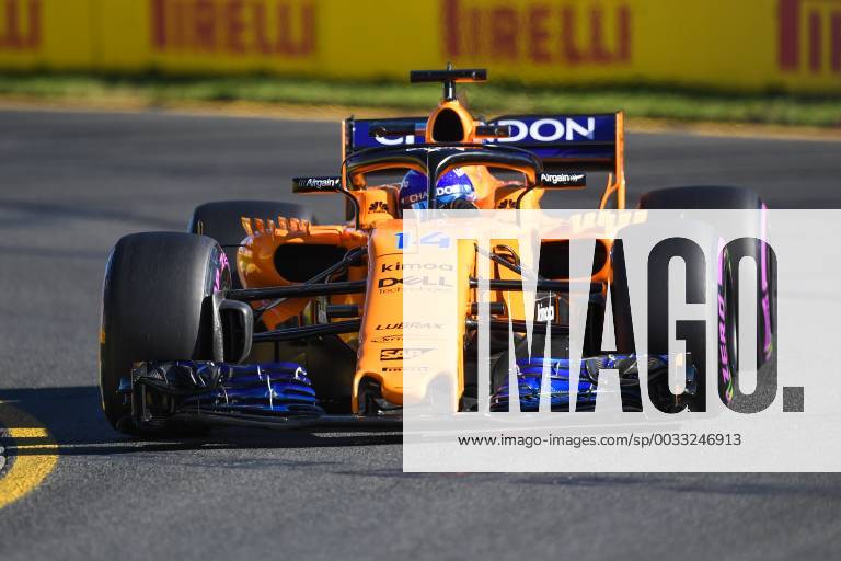 23rd March 2018, Melbourne Grand Prix Circuit, Melbourne, Australia; Melbourne Formula One Grand Prix, Friday free practice; Fernando Alonso of Spain driving the (14) McLaren F1 Team MCL33 Renault ActionPlus12004245