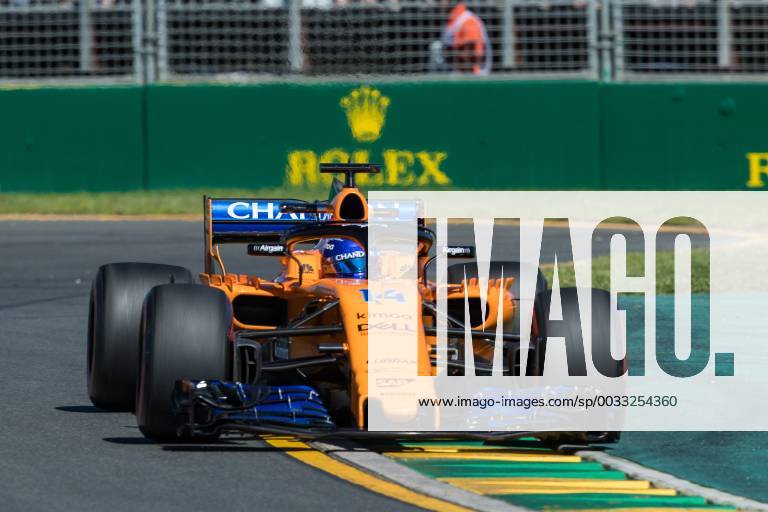 Fernando Alonso McLaren Honda with his car on the track Grand Prix of Australia 2018 free practice training Motorsport Formula 1 23 03 2018 Melbourne