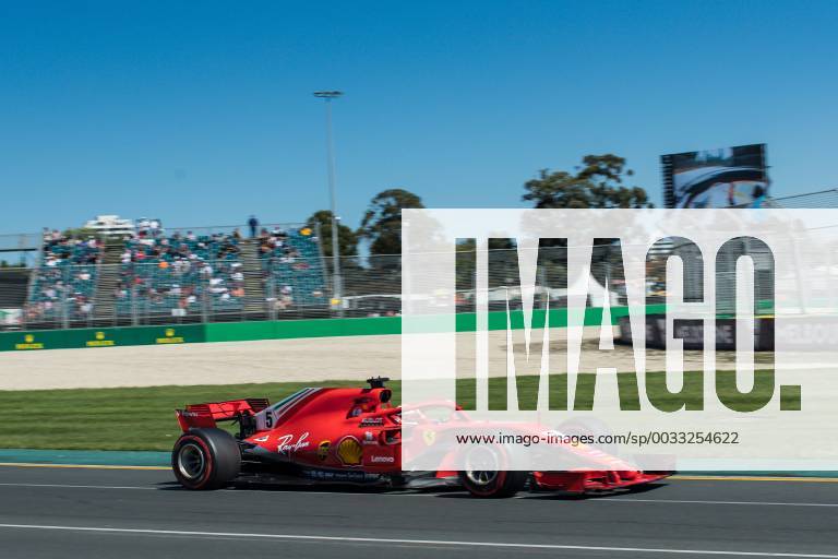 Sebastian Vettel Scuderia Ferrari with his car on the track Grand Prix of Australia 2018 free practice Motorsport Formula 1 23 03 2018 Melbourne