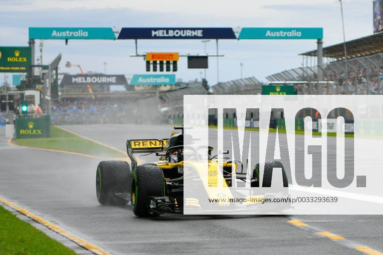Nico Hulkenberg (DEU) 27 from the Renault F1 team leaves pit lane during practice session three at the 2018 Australian Formula One Grand Prix at Albert Park, Melbourne, Australia. Cal Sport Media Formula One 2018: Australia - Qualifying and Practice 3 - ZUMAc04_ 20180324_zaf_c04_004
