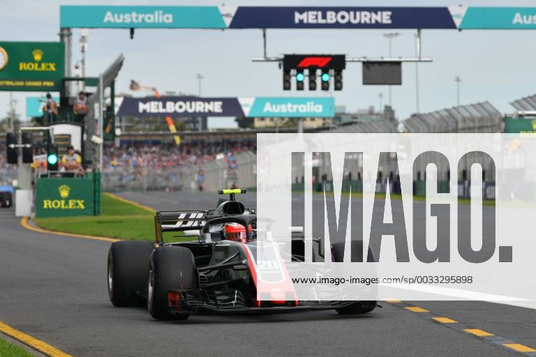 Kevin Magnussen (DEN) 20 from the Haas F1 Team leaves the pit for his qualifying lap at the 2018 Australian Formula One Grand Prix at Albert Park, Melbourne, Australia. Cal Media Formula One 2018: Australia - Qualifying and Practice 3 - ZUMAc04_ 20180324_zaf_c04_014