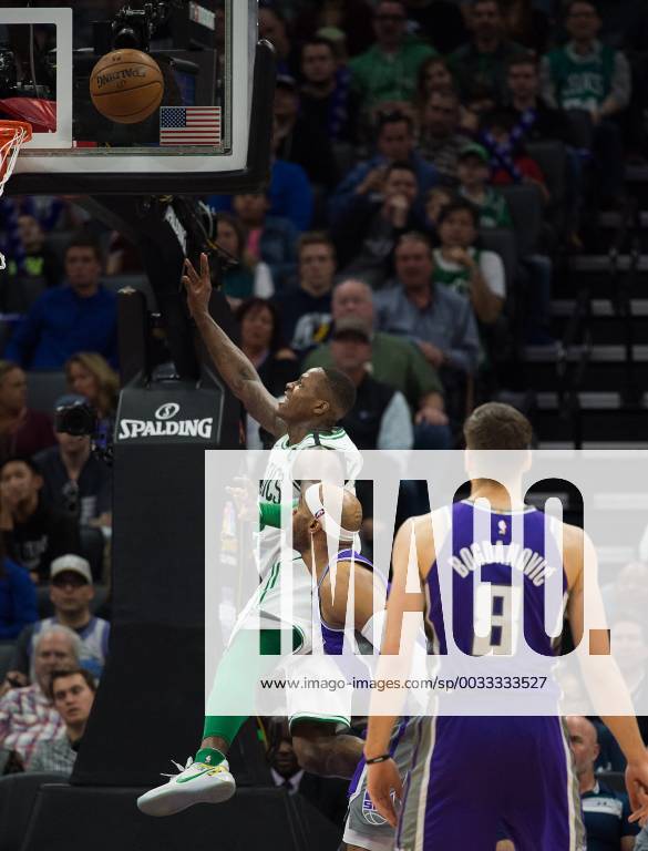 Sacramento, CA, USA - Boston Celtics guard Terry Rozier (12) drives past Sacramento Kings guard Vince Carter (15) on Sunday, March 25, 2018 at Golden 1 Center in Sacramento, Calif. Boston Celtics vs. Sacramento Kings - ZUMAm67_ 20180325_zaf_m67_050
