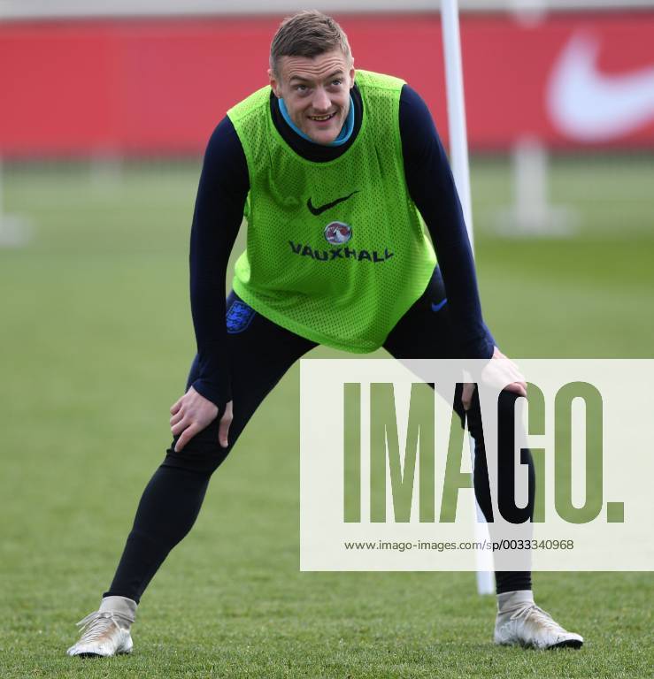 England Training Jamie Vardy of England during training at Enfield Training Centre, Enfield Content Not Available For UK Newspapers