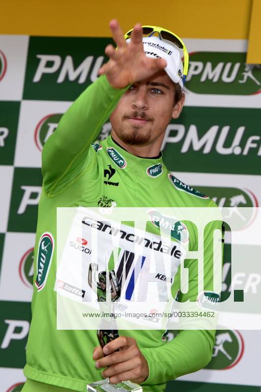 - GAP, FRANCE: Slovakian Peter Sagan of Liquigas-Cannondale wearing the green jersey of leader in the sprint ranking after the 17th stage of the 100th edition of the Tour de France cycling race, an individual time trial of 32km from Embrun to Chorges, France, on Wednesday 17 July 2013. YORICKxJANSENS x44706232x