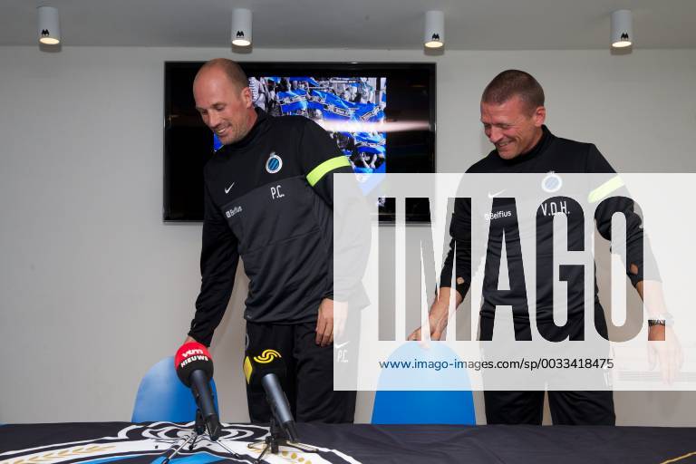 - BRUGGE, BELGIUM: Club s assistant coach Philippe Clement and Club s midfielder coach Stephan Van der Heyden pictured during a press conference PK Pressekonferenz of Belgian first division soccer team Club Brugge KV, Friday 20 September 2013, in Brugge. Yesterday Club announced the dismissal of Spanish head coach Juan Carlos Garrido. Garrido will be succeeded by Michel Preud homme. KURTxDESPLENTER x46267899x