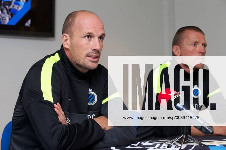 - BRUGGE, BELGIUM: Club s assistant coach Philippe Clement and Club s midfielder coach Stephan Van der Heyden pictured during a press conference PK Pressekonferenz of Belgian first division soccer team Club Brugge KV, Friday 20 September 2013, in Brugge. Yesterday Club announced the dismissal of Spanish head coach Juan Carlos Garrido. Garrido will be succeeded by Michel Preud homme. KURTxDESPLENTER x46268703x
