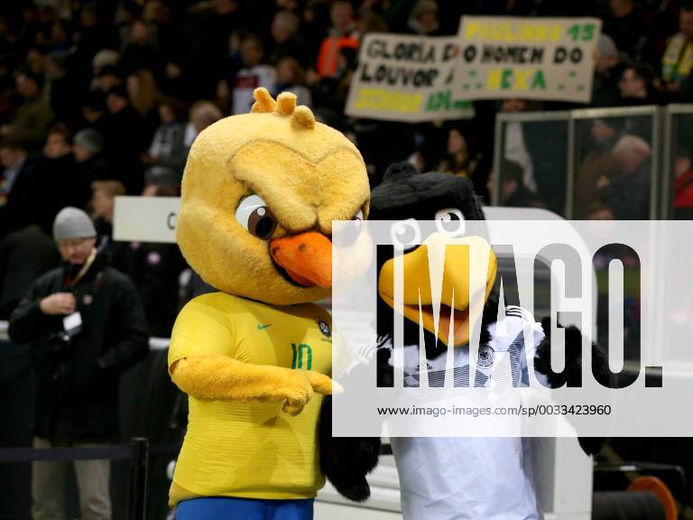 Brazilian and German Mascot Germany vs Brazil Soccer Friendlies 2018 27 03 2018 Berlin
