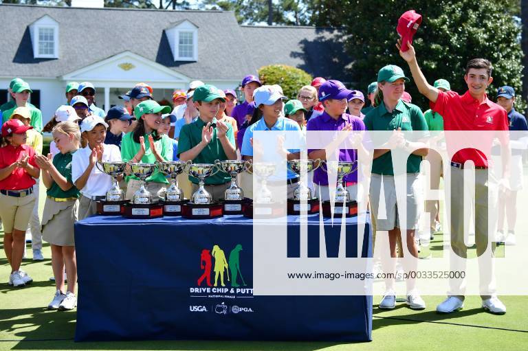 The winners of the Drive Chip & Putt National Finals pose together at Augusta National Golf Club during Masters week on April 1, 2018 in Augusta, Georgia. AUG20180401317 KEVINxDIETSCH