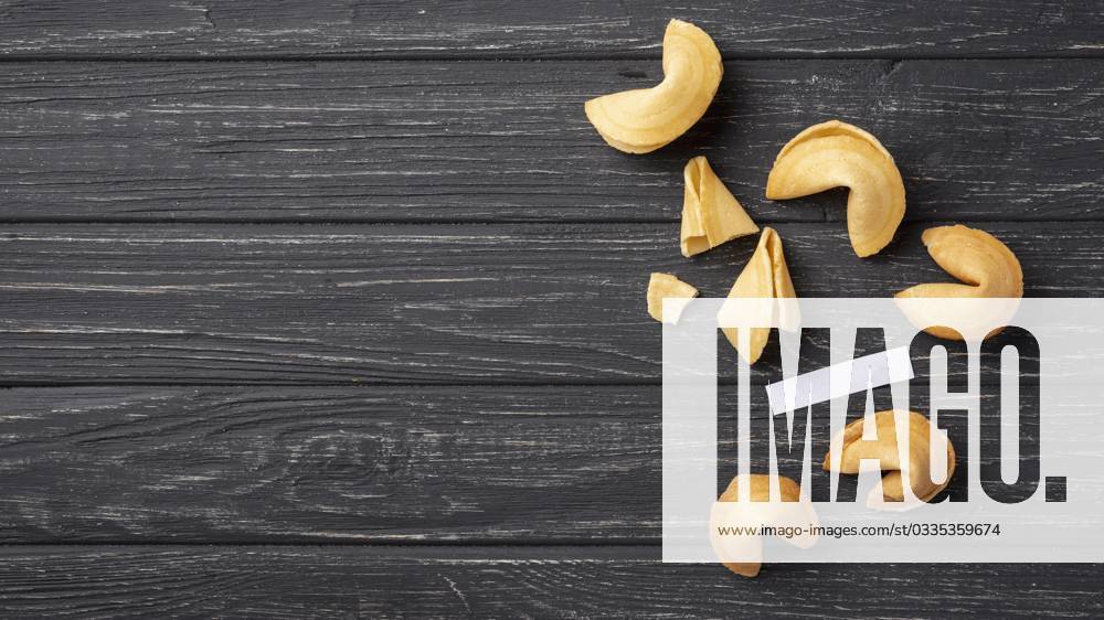 Flattened Fortune cookies with Copy area