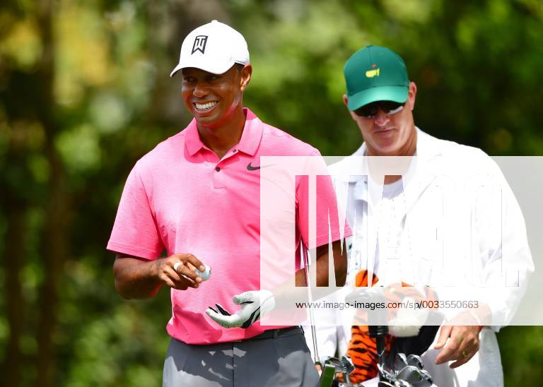 Tiger Woods prepares to hit off the 2nd tee during a practice round before the start of the Masters at Augusta National Golf Club, on April 2, 2018 in Augusta, Georgia. AUG20180402319 KEVINxDIETSCH