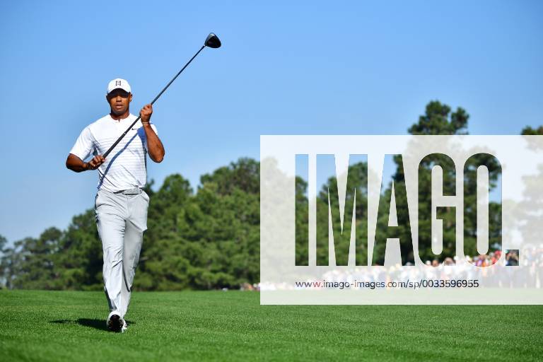Tiger Woods walks on the 15th fairway during a practice round prior to the Masters golf tournament at the Augusta National Golf Club, on April 3, 2018 in Augusta, Georgia. AUG20180403302 KEVINxDIETSCH