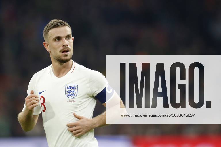 Jordan Henderson of England during the International Friendly Länderspiel match match between The Netherlands and England at the Amsterdam Arena on March 23, 2018 in Amsterdam, The Netherlands International friendly match 2017 2018 Imagesx xMauricexvanxSteenxIVx 10540684