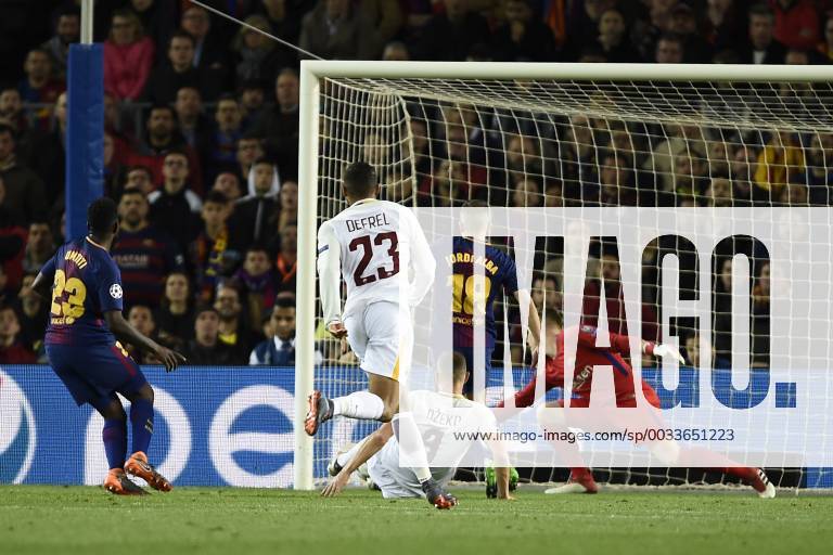 Db Barcellona (Spagna) 04 04 2018 - Champions League Barcellona-Roma foto Daniele Buffa Image nella foto: gol Edin Dzeko