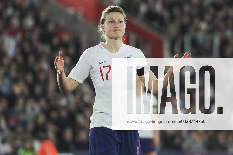 England Women v Wales Women 2019 FIFA Womens World Cup Qualifier Ellen White of England Women reacts after having a shot saved by Laura O Sullivan of Wales during the 2019 FIFA Womens World Cup Qualifying match at the St Mary s Stadium, Southampton Content Not Available For UK Newspapers