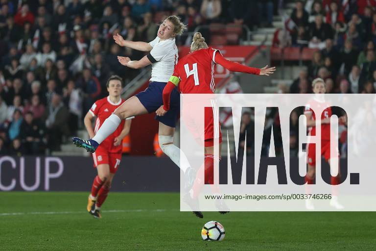 England Women v Wales Women 2019 FIFA Womens World Cup Qualifier Ellen White of England and Sophie Ingle of Wales in action during the 2019 FIFA Womens World Cup Qualifying match at the St Mary s Stadium, Southampton Content Not Available For UK Newspapers