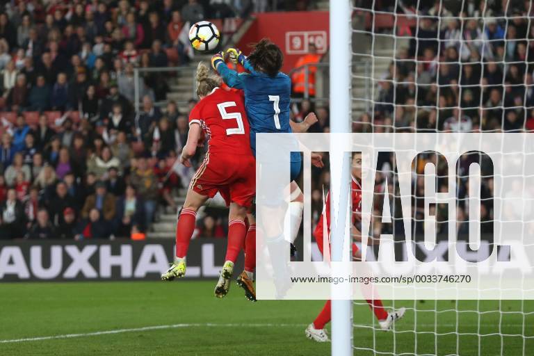 England Women v Wales Women 2019 FIFA Womens World Cup Qualifier Laura O Sullivan of Wales punches clear during the 2019 FIFA Womens World Cup Qualifying match at the St Mary s Stadium, Southampton Content Not Available For UK Newspapers