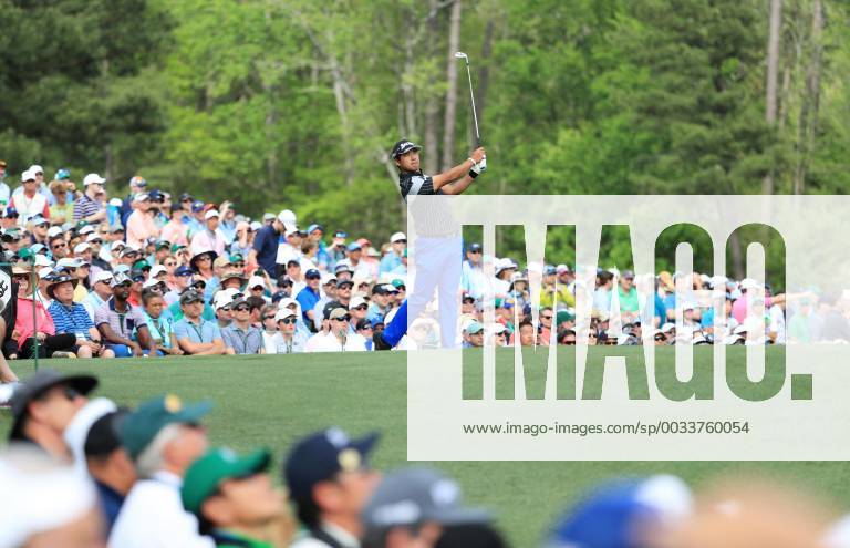 Golf: Masters Tournament 2nd round Hideki Matsuyama of Japan tees off on the 12th hole during the second round of the Masters Tournament at the Augusta National Golf Club in Augusta, Georgia, on April 6, 2018.